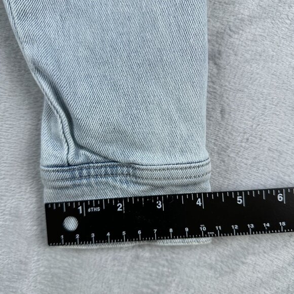 Style & Co Denim Jean Jacket Womens Size PS Light Wash Button Front Blue - Picture 9 of 11